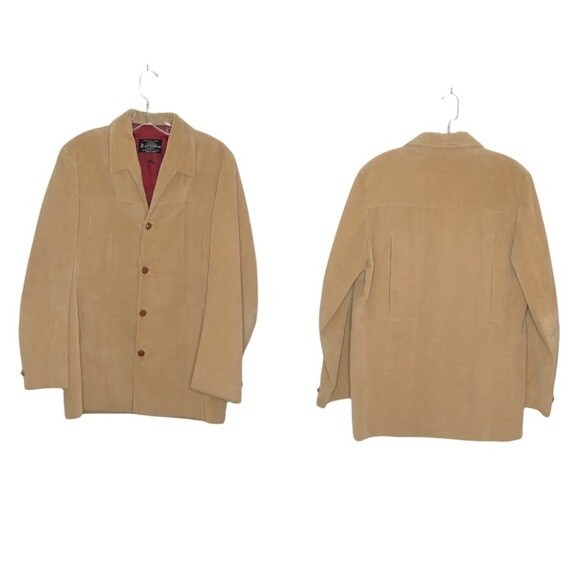 BRAD WHITNEY Tan Corduroy Jacket Blazer Lined Button Front Vintage 70s - Picture 7 of 9